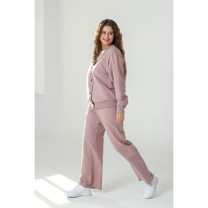 Костюм двойка женский "Сиена" футер 2-х нитка с лайкрой (последний размер) какао 46