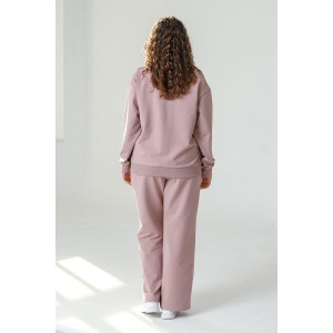 Костюм двойка женский "Сиена" футер 2-х нитка с лайкрой (последний размер) какао 46