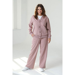 Костюм двойка женский "Сиена" футер 2-х нитка с лайкрой (последний размер) какао 46