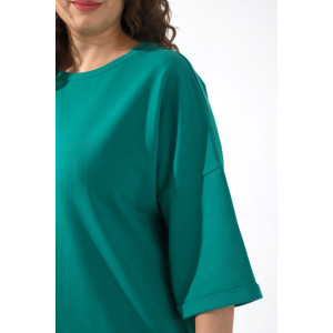 Костюм двойка женский "Рейв-4У" футер 2-х нитка с лайкрой (последний размер) зелёный 50