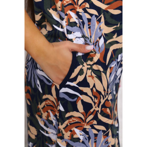 Халат женский "Ажур" кулирка (последний размер) листья 56,58