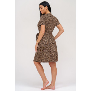 Халат женский "Рози" кулирка (последний размер) леопард 54