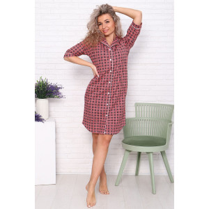 Халат женский "Вивьен" кулирка (последний размер) клетка 44,52