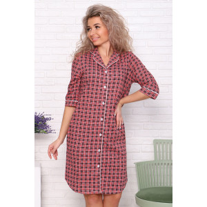 Халат женский "Вивьен" кулирка (последний размер) клетка 44,52