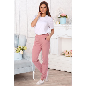 Брюки женские "Вилена" футер с лайкрой (последний размер) пудра 46