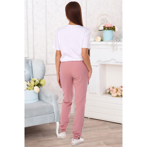 Брюки женские "Вилена" футер с лайкрой (последний размер) пудра 46