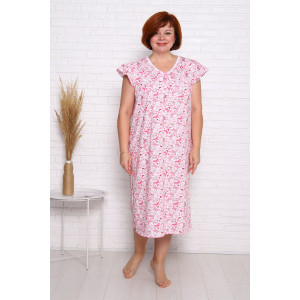 Сорочка женская "Фаина плюс" кулирка (последний размер) бабочки 70