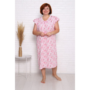 Сорочка женская "Фаина плюс" кулирка (последний размер) бабочки 70