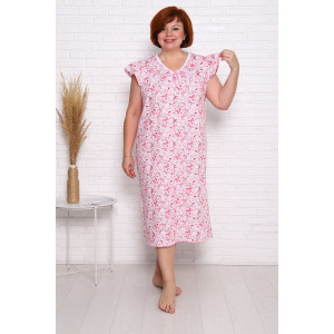 Сорочка женская "Фаина плюс" кулирка (последний размер) бабочки 70