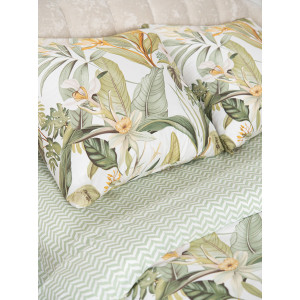 Постельное белье поплин "Оранжерея" (последний размер) 1.5-сп.