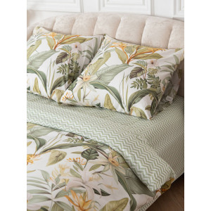 Постельное белье поплин "Оранжерея" (последний размер) 1.5-сп.