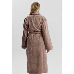 Халат женский "Комфорт-3" махра (последний размер) серо-бежевый 52,54