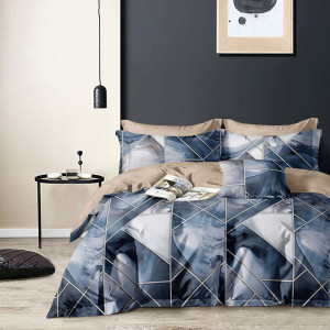 Постельное белье сатин "Круиз" (последний размер) 2-сп.евр