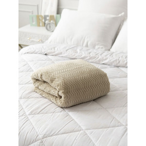 Плед велсофт "Океан" беж (последний размер) 180х200