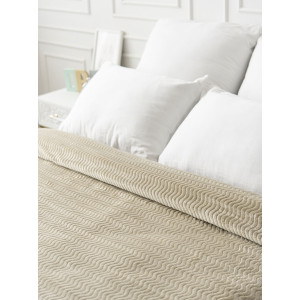 Плед велсофт "Океан" беж (последний размер) 180х200