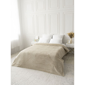 Плед велсофт "Океан" беж (последний размер) 180х200