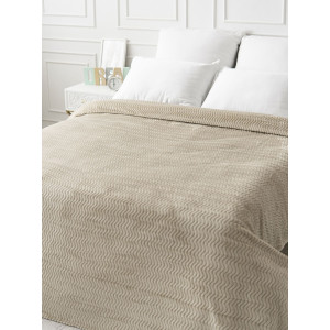 Плед велсофт "Океан" беж (последний размер) 180х200