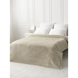 Плед велсофт "Океан" беж (последний размер) 180х200