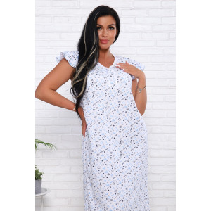 Сорочка женская "Фаина" кулирка (последний размер) голубой 48