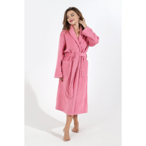 Халат женский "Комфорт-3" махра (последний размер) сухая роза 56