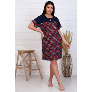 Туника женская "Роксана" кулирка (последний размер) клетка 50,54