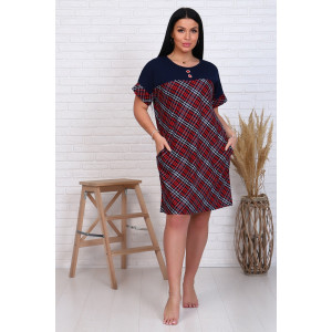 Туника женская "Роксана" кулирка (последний размер) клетка 50,54