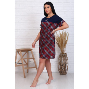 Туника женская "Роксана" кулирка (последний размер) клетка 50,54