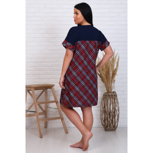 Туника женская "Роксана" кулирка (последний размер) клетка 50,54