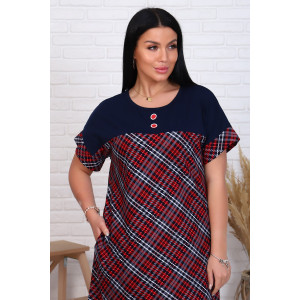 Туника женская "Роксана" кулирка (последний размер) клетка 50,54