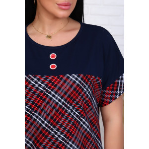 Туника женская "Роксана" кулирка (последний размер) клетка 50,54