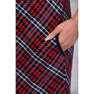 Туника женская "Роксана" кулирка (последний размер) клетка 50,54