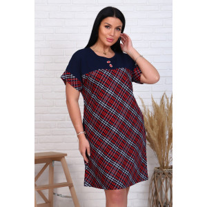 Туника женская "Роксана" кулирка (последний размер) клетка 50,54