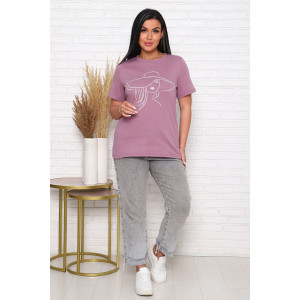 Футболка женская "Миледи" кулирка (последний размер) лиловый 70