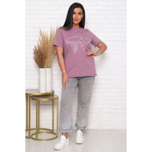 Футболка женская "Миледи" кулирка (последний размер) лиловый 70