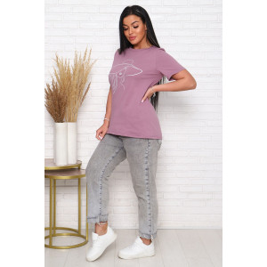 Футболка женская "Миледи" кулирка (последний размер) лиловый 70