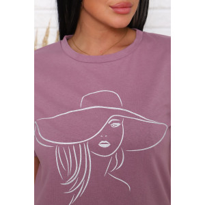 Футболка женская "Миледи" кулирка (последний размер) лиловый 70