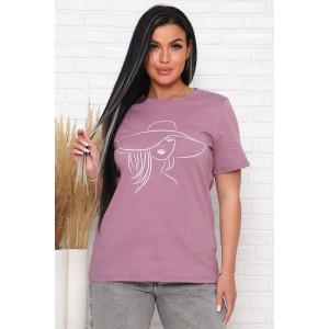 Футболка женская "Миледи" кулирка (последний размер) лиловый 70