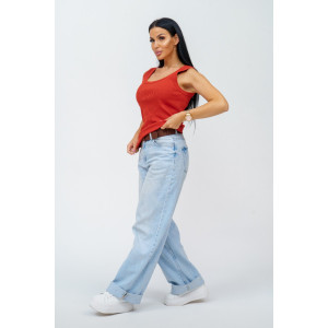 Майка женская "Мия" кашкорсе (последний размер) терракотовый 56