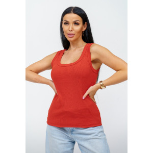 Майка женская "Мия" кашкорсе (последний размер) терракотовый 56