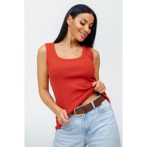 Майка женская "Мия" кашкорсе (последний размер) терракотовый 56