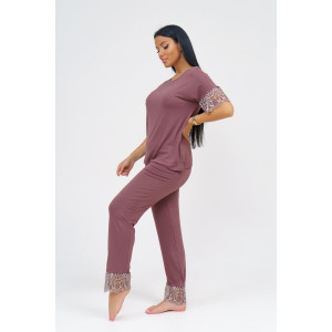 Костюм двойка женский "Стефания" вискоза (последний размер) шоколад 54,60