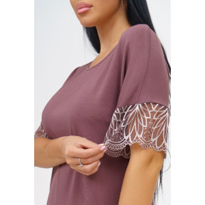 Костюм двойка женский "Стефания" вискоза (последний размер) шоколад 54,60