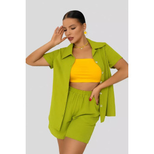 Костюм двойка женский КС-072ПРД/ЛАЙМ сингапур (последний размер) лайм 58