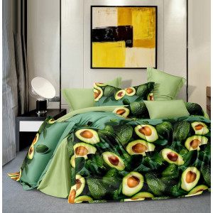 Постельное белье поплин стандарт на резинке П-3299