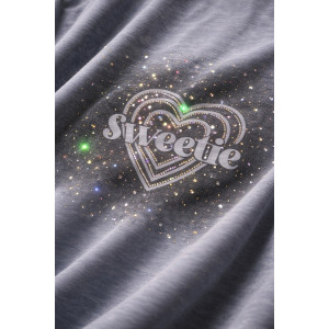 Футболка женская №6457 "Crystal Heart" хлопок стрейч (р-ры: 64-76) голубой