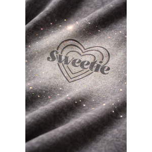 Футболка женская №6457 "Crystal Heart" хлопок стрейч (р-ры: 64-76) серый