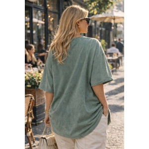 Футболка женская №6457 "Crystal Heart" хлопок стрейч (р-ры: 64-76) темно-бирюзовый