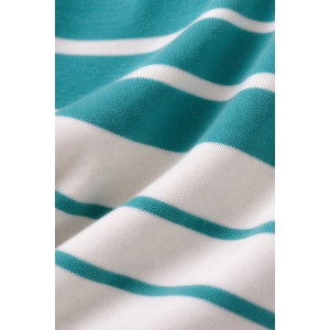 Джемпер женский №0623 вязаный трикотаж (р-ры: 42-50) молочный-зеленая полоса