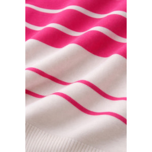 Джемпер женский №0623 вязаный трикотаж (р-ры: 42-50) молочный-розовый