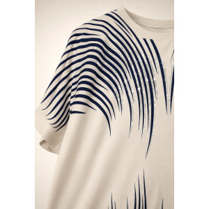 Футболка женская F8003 "Crystal Flow Luxe" хлопок стрейч (р-ры: 58-68) капучино